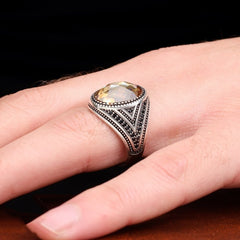 Citrine Silver Turkish Limited Edition Ring - Boutique Spiritual