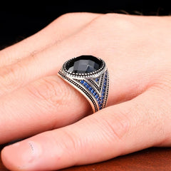 Black Zircon Turkish Ring - Boutique Spiritual