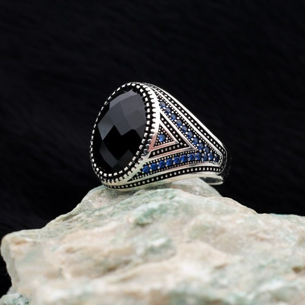 Black Zircon Turkish Ring - Boutique Spiritual