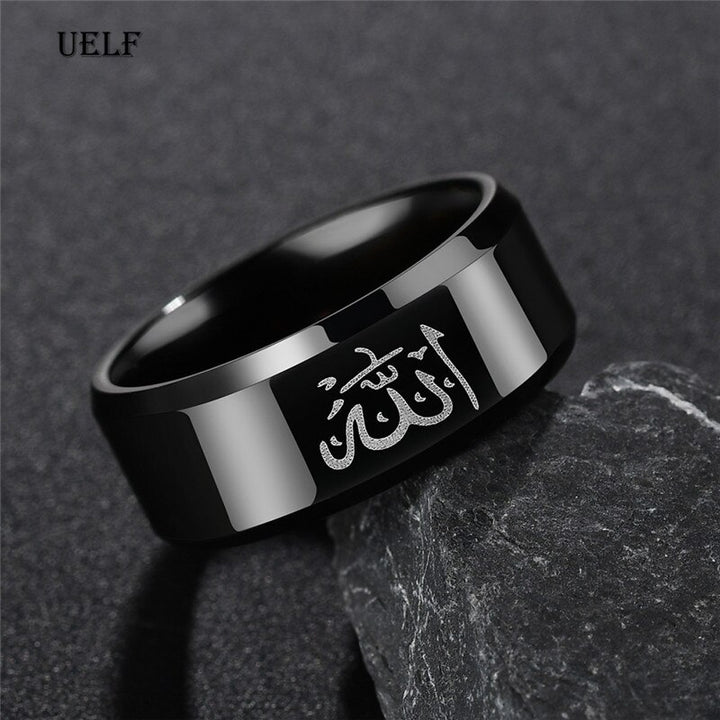 Islamic Stainless Steel Muslim Allah Ring-Boutique Spiritual