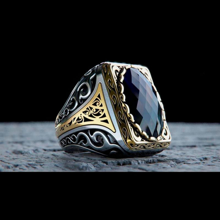 Turkish Zircon Stone Ring Embroidered Special Design-Boutique Spiritual