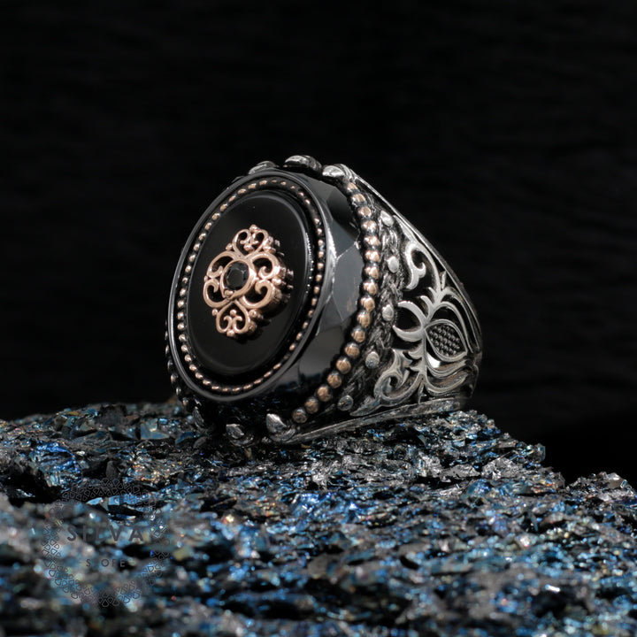 Turkish Onyx Stone And Special Zircon Cut Ring-Boutique Spiritual