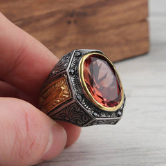 Turkish Zultanite Stone Rhodium Plated Handmade Ring - Boutique Spiritual