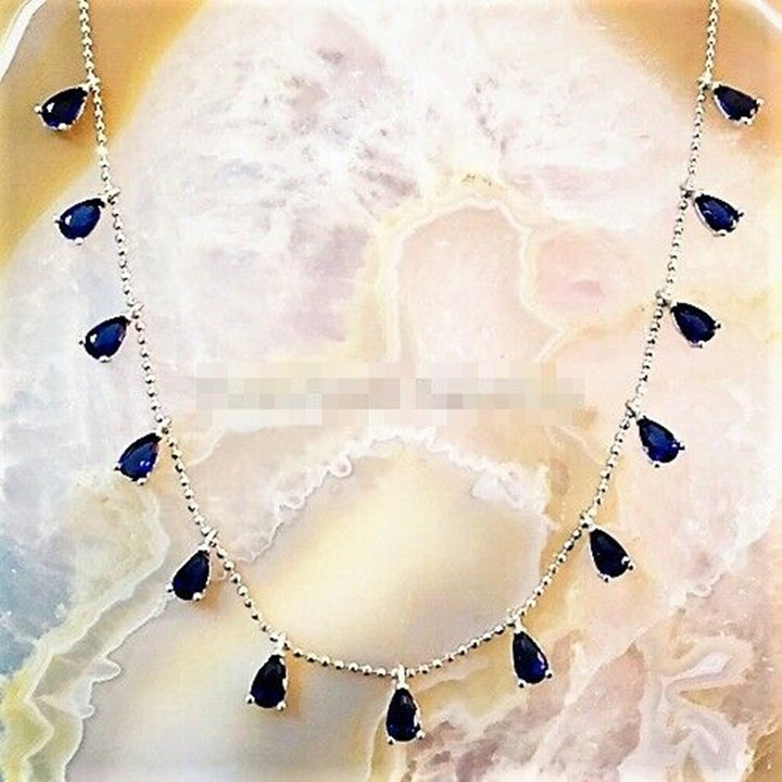Turkish Blue Zircon Handmade Necklace-Boutique Spiritual